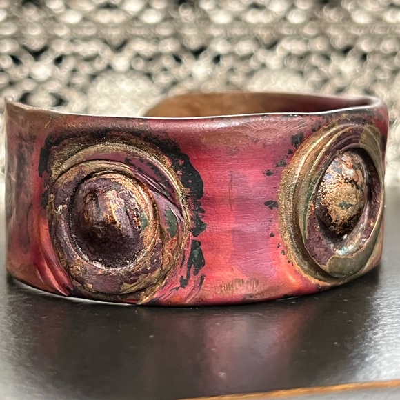 Artisan Copper and Mixed Metals Cuff Bracelet - Picture 12 of 12